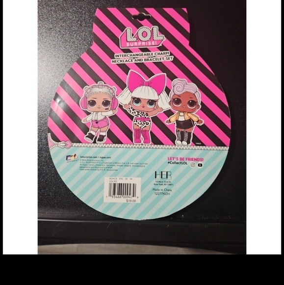 LOL Surprise Interchangeable Charm Necklace and Bracelet Set with Surprise - NEW - Picture 2 of 7